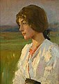 Portrait of a Girl at Dusk by Alexander Mann (date unknown; d. 1908)