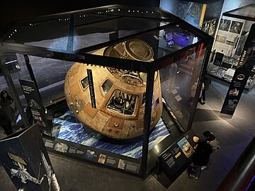 Columbia Module in its new exhibit on display at the Air and Space Museum in Washington D.C.