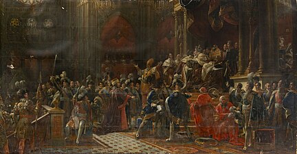 Coronation of Charles X of France by François Gérard (c. 1827) Fine Arts Museum of Chartres