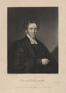 Edward Scobell (1785-1860), vicar and writer - engraved by William Walker (1791-1867), after his wife Elizabeth Walker