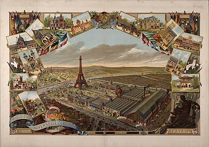 The Eiffel Tower was the gateway of the 1889 Paris Universal Exposition, and the tallest structure in the world when it was built.