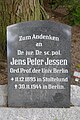 Gedenkstein für Jens Jessen auf der Grabstätte seiner Familie in Tingleff