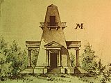 Design for a pyramid-shaped pavilion in Haga park (not executed)