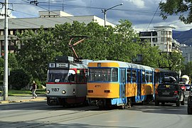 modernisierte Wagen aus Halle und Leipzig im Einsatz in Sofia