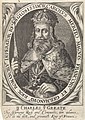 Charlemagne as one of the Nine Worthies by Willem van de Passe, London, 1621–36