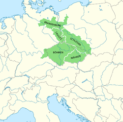 The Lands of the Bohemian Crown with Margraviate of Brandenburg under Charles IV.