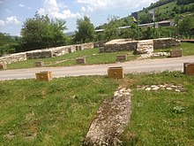 Photograph of the royal burial church site in Mile, Visoko