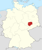 Lage des Direktionsbezirks Leipzig in Deutschland