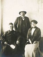 Duchesne, left, in Auguste Mariette's house, in Cairo