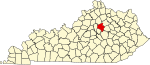 State map highlighting Fayette County