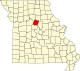A state map highlighting Howard County in the middle part of the state.