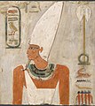 Painted relief of Mentuhotep II from his mortuary temple at Deir el-Bahri; 11th Dynasty, c. 2060–2009 BCE