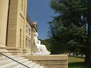 The museum's front steps