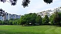 Large green area in the center of settlement Travno - Park Travno in Zagreb