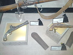 Pistols from Afsharid Empire era at Naderi Museum