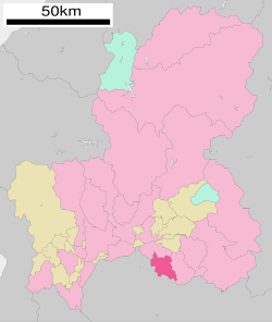 Location of Tajimi in Gifu Prefecture