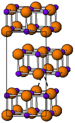 Kristallstruktur von Indium(I)-bromid