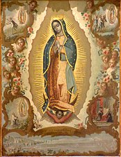 Virgen de Guadalupe con las cuatro apariciones by Juan de Sáenz