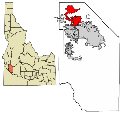 Location of Eagle in Ada County, Idaho.