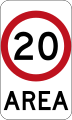 (R4-10) 20 km/h Speed Limit Zone Area