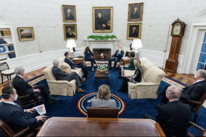 Joe Biden and Kamala Harris meet with Republican senators (2021)