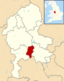 Cannock Chase shown within Staffordshire