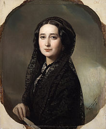 Portrait of Carolina Coronado (c.1855), by Federico de Madrazo (Museo del Prado, Madrid).