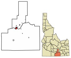 Location in Cassia County and Minidoka County, Idaho