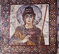 The lady of Carthage (likely Theodora I.), a mosaic portrait and one of the most important preserved artefacts of late antiquity in Tunisia.