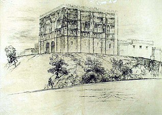 etching: Norwich Castle