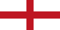 Flag of Genoa, type 1: aspect ratio 1:2 but in this version the red cross width is 6/25 of flag height.