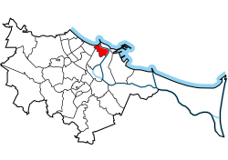 Location of Nowy Port within Gdańsk