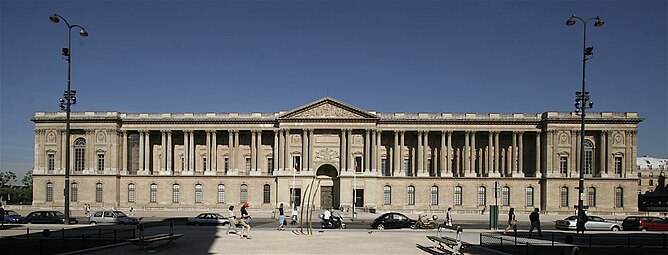 East front of the Louvre Palace, Paris, by Claude Perrault and Louis Le Vau, 1665–1680[56]