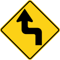 W1-3 (I) Reverse turn, first to the left