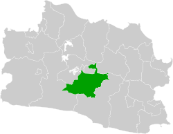 Location within West Java