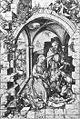 Large nativity, engraving by Schongauer