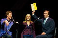 Nick and Helen Forster present Robert F. Kennedy Jr. with the eChievement Award during an eTown show at the Democratic National Convention.