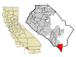 Location of San Clemente within Orange County, California
