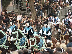 Sardinian knights on Sa Sartiglia day (Oristano).