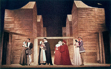 Cast and set of The Shoemaker's Holiday
