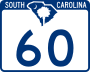South Carolina Highway 60 marker
