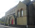 The south side of St. Simon's Church in St. Ronan's Road, Southsea which is located to the immediate north of the site of the original railway terminus building.