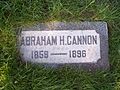 Grave marker of Abraham H. Cannon.