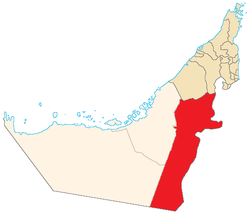 Location of the Eastern Region in the Emirate of Abu Dhabi[2]