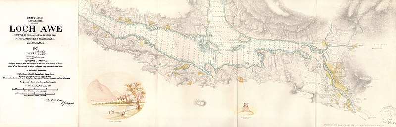 Admiralty Chart Loch Awe, Surveyed 1861