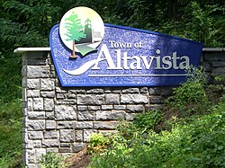 Altavista welcome sign