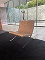 Barcelona Chair in situ at the reconstructed Barcelona Pavilion