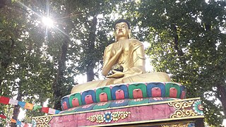statue of Buddha in Buddha Stupa, Chitwan