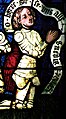 Cuno of Pyrmont and of Ehrenberg, 1446. Detail of an old stained-glass window in the Carmelite Church in Boppard am Rhein