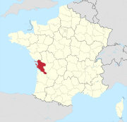 Lage des Departements Charente-Maritime in Frankreich